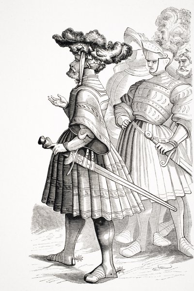 German Knights, after a plate in the 